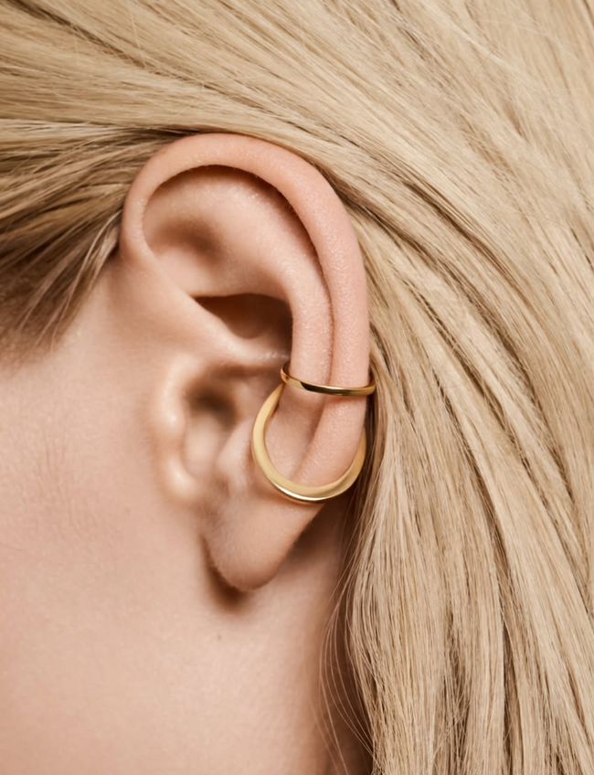 Кафа на вухо ПАРАЛЕЛІ зі срібла 925  | Тобі можна